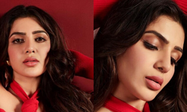 Samantha begins her morning workout by flaunting her bicep in new photo
