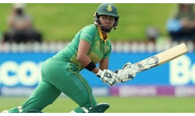 Lara Goodall scores the first fifty to win the series