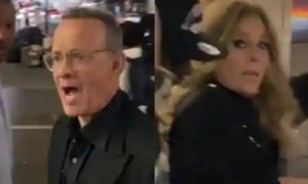 Tom Hanks yells at fans “back the f*** off!” after they push Rita Wilson