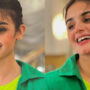 In pictures: Hira Mani chic green colour with a bright smile