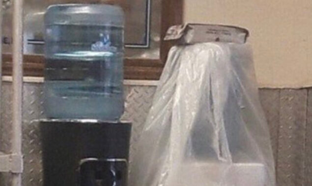 Water coolers that look like bride and groom goes viral on Internet