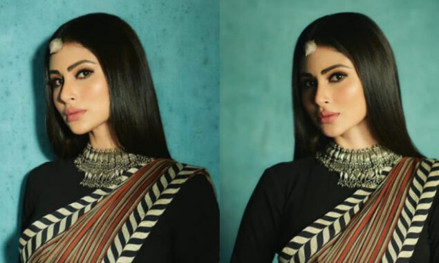 Mouni Roy gives a stylish yet traditional twist to a pretty saree