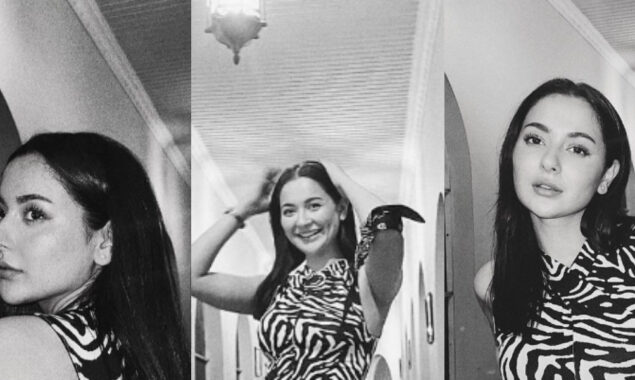 Hania Aamir looks attractive in black and white bold photoshoot