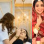 Kinza Hashmi shows her make-up skills on BFF Saboor Aly, watch video 