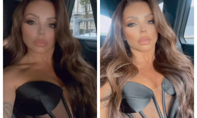 Jesy Nelson looks gorgeous in see-through corset top