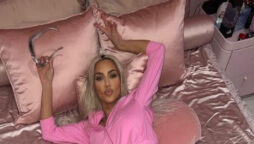 North West Captured Kim Kardashian in a Pink Outfit