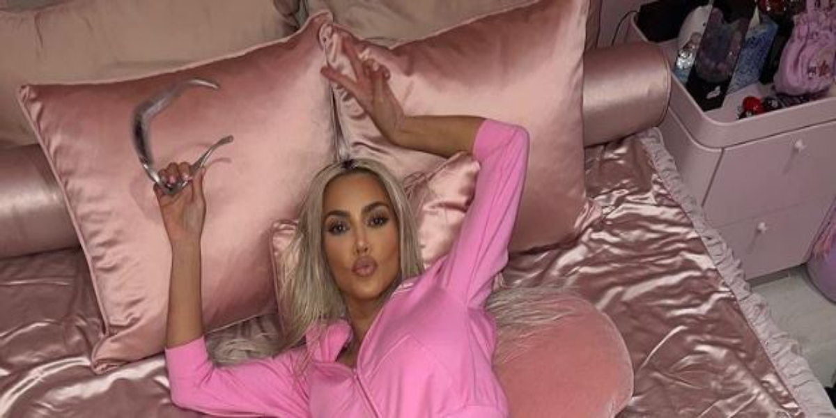 North West Captured Kim Kardashian in a Pink Outfit
