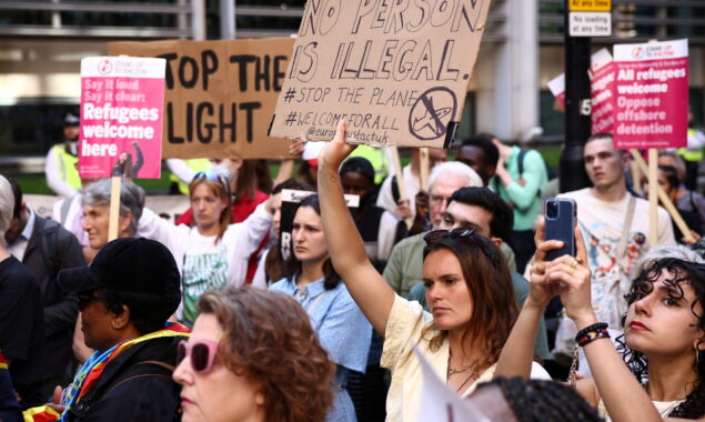 The first flight from the U.K is scheduled to deport migrants to Rwanda