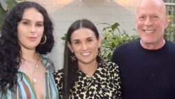 Rumer Willis and Bruce Willis