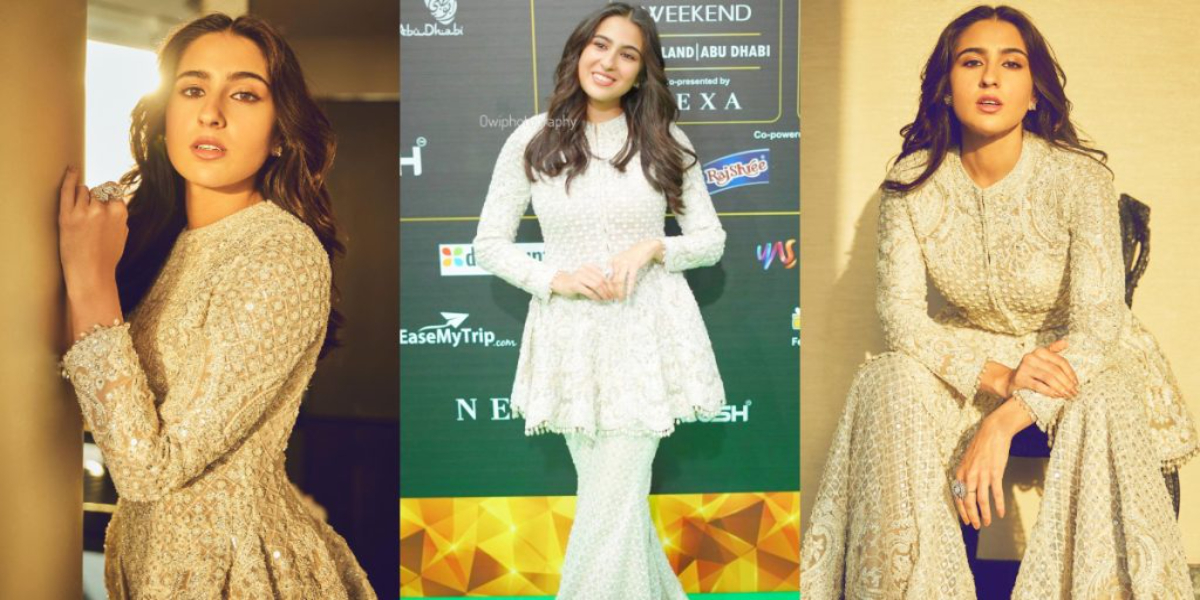 Sara Khan wore a Pakistani designer outfit at the IFFA/Bolnews.com