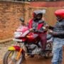 Rwanda women employed as motorbike taxi drivers