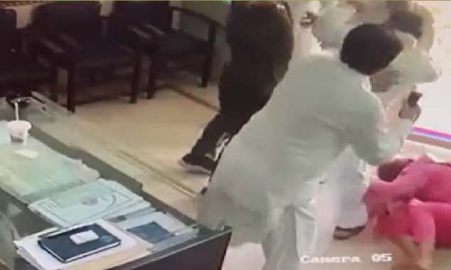 lady doctor being subjected to torture