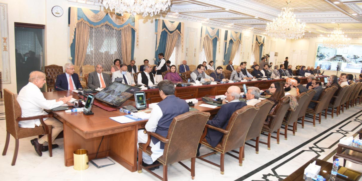 Prime Minister Shehbaz Sharif chaired the cabinet meeting.