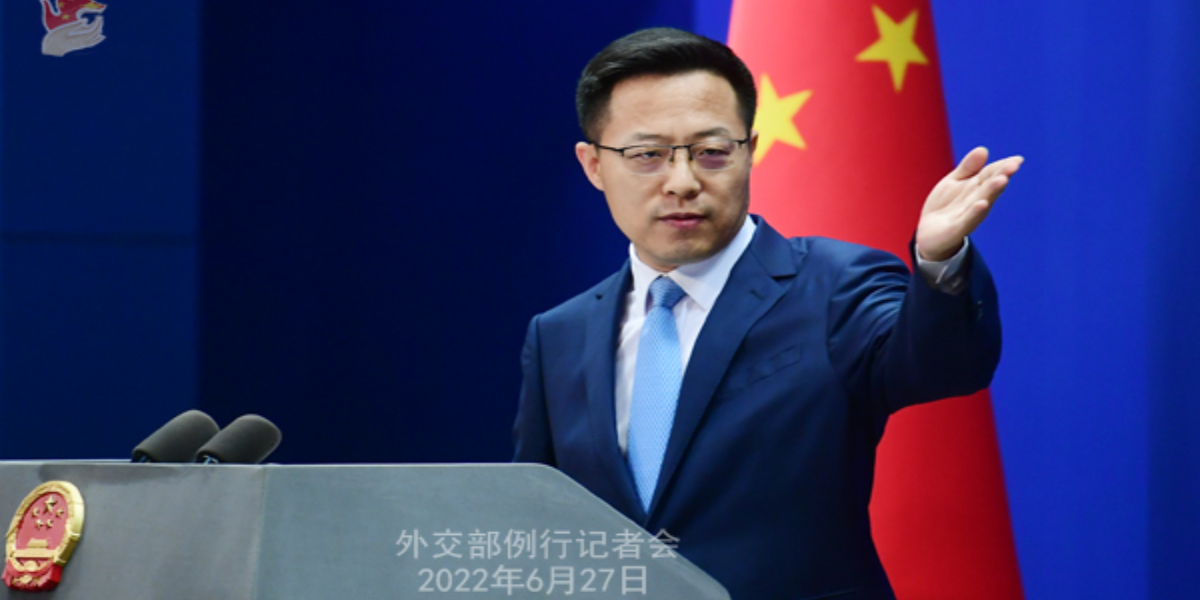 hinese Foreign Ministry Spokesperson Zhao Lijian