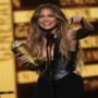 Jennifer Lopez sobs as she praises her children for “teaching me how to love” during her MTV address