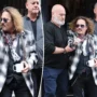 Johnny Depp appears unkempt, as he hauled out of the hotel