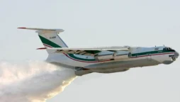 Before a terrifying crash while travelling to Ukraine, a Russian airliner erupts into flames in midair