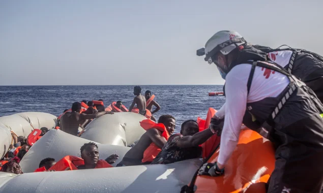 A boat sinks in the Mediterranean, leaving 22 migrants missing and a pregnant lady dead
