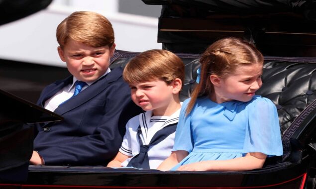 Prince Louis gives an endearing salute as he watches the Queen’s Jubilee procession