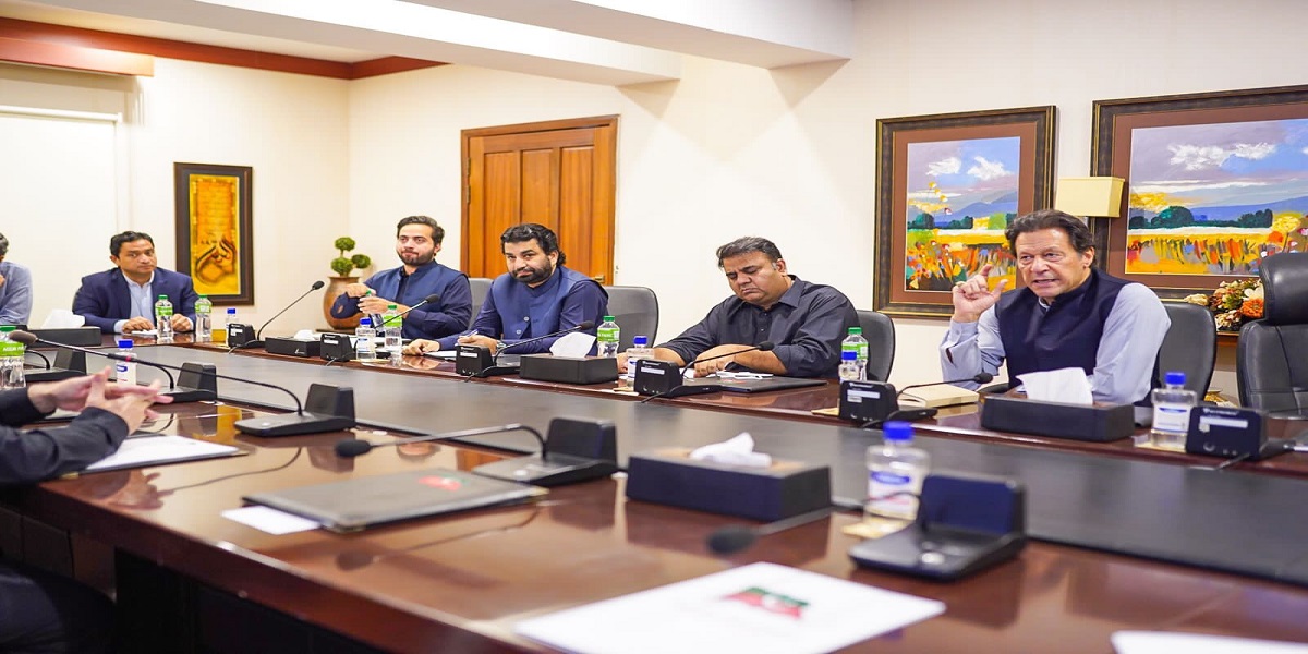 Imran Khan held a meeting of PTI spokespersons.