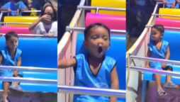 Video of kid sitting and yawning in amusement park alone goes viral