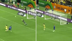 WATCH: Chelsea star Kai Havertz misses goal but lands in incredible place