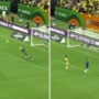 WATCH: Chelsea star Kai Havertz misses goal but lands in incredible place