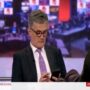 BBC host Tim Willcox was surprised with his feet on the desk on live TV