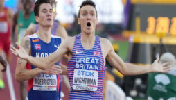 Briton Wightman takes shock 1,500m gold with father commentating
