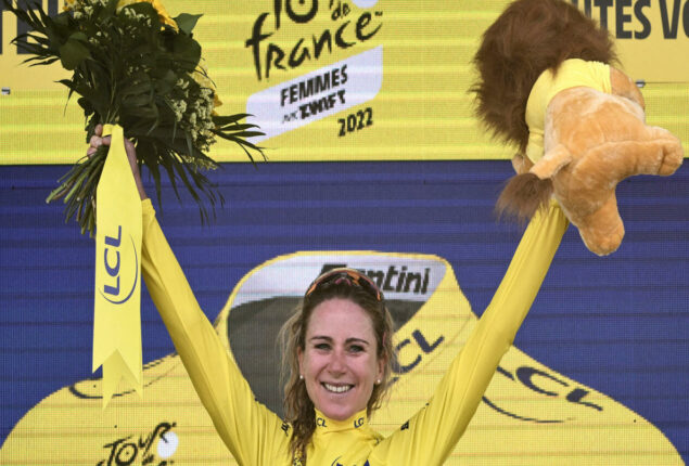 Annemiek Van Vleuten wears Yellow Jersey on Tour de France