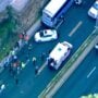NJ Route 495 commuter bus collision caused by hit-and-run driver, 5 people injured