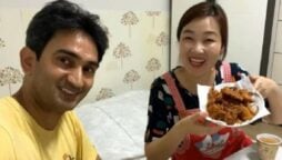 Korean woman makes pakoday for her Indian husband
