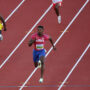 Kerley ablaze yet Jacobs battles in 100m warms