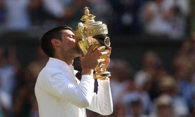 Djokovic restrains blazing Kyrgios to proceed with Wimbledon love story