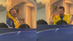 WATCH: Flight attendant grabs attention with his funny demonstration