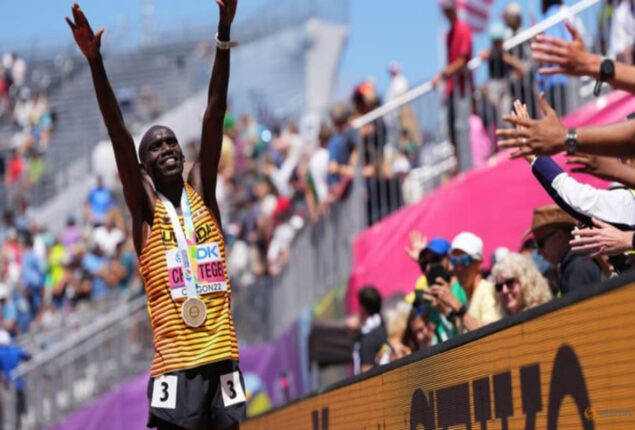 Cheptegei holds world 10,000 title and eyes distance twofold