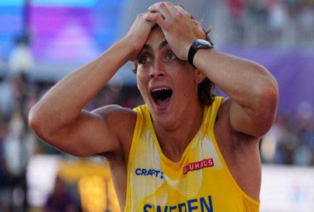 Armand Duplantis: Sweden breaks post vault world record to win gold