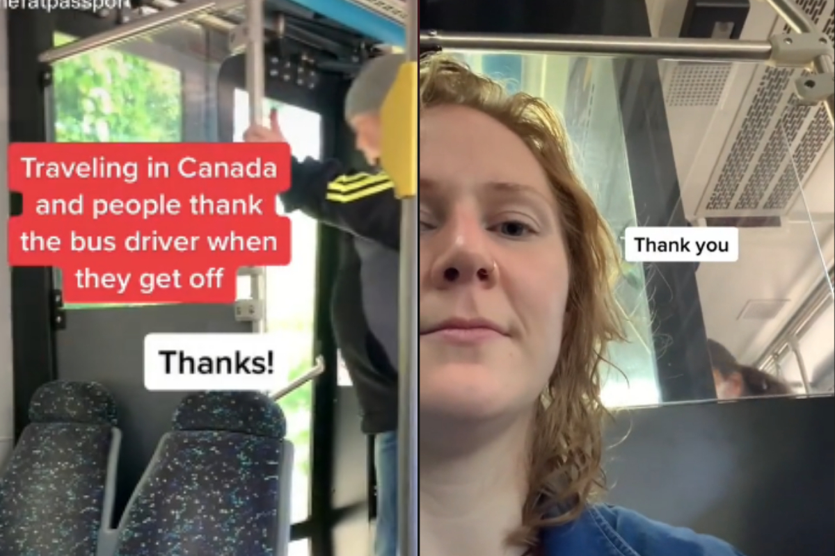 passengers thanking bus driver