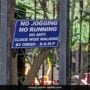 A sign in Bengaluru park requests people not to walk “anticlockwise”