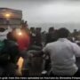 Bikers dance to a truck’s horn while doing the “Nagin”