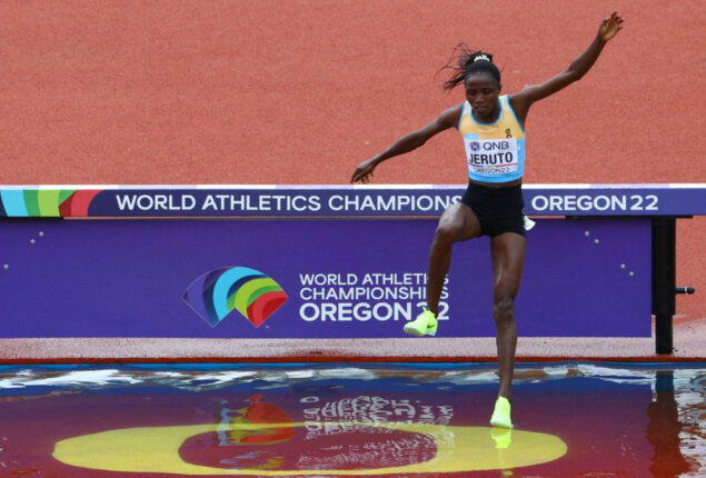 Jeruto shocks steeplechase warms after champion Chepkoech pulls out