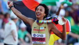 Malaika Mihambo wins second consecutive lengthy leap world title