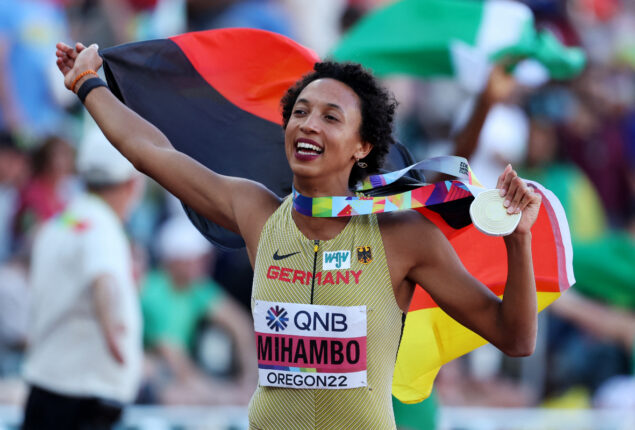 Malaika Mihambo wins second consecutive lengthy leap world title