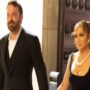 Jennifer Lopez releases a balloon during a romantic birthday dinner at the Eiffel Tower