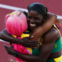 Shericka Jackson takes 200m gold and surrounds Flo-Jo record