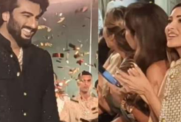 Arjun Kapoor Gives Malaika Arora A flying kiss on the runway