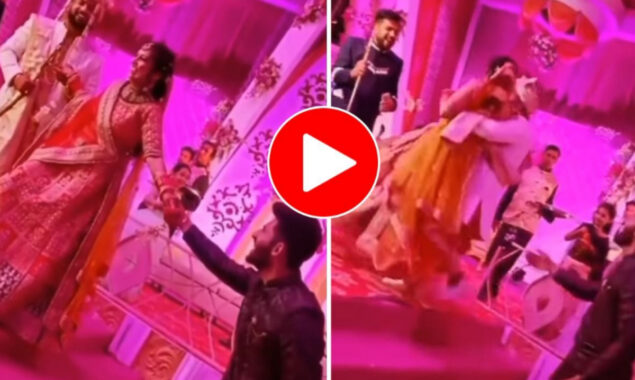 Groom’s friend tries to take bride off stage the see what happpend