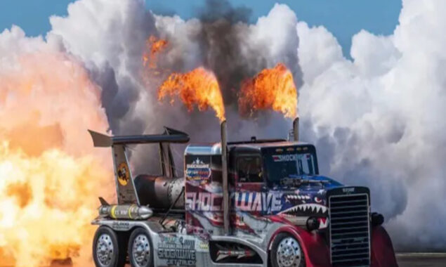 Man dies in jet-powered truck disaster at US air show