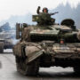 Russian forces are bombarding the Bakhmut district as per the report