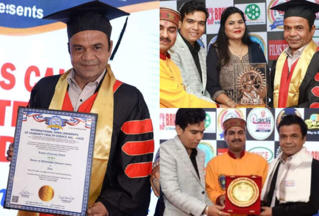 Rajpal Yadav hounared with Doctrate degree in Arts from IOUHHSP